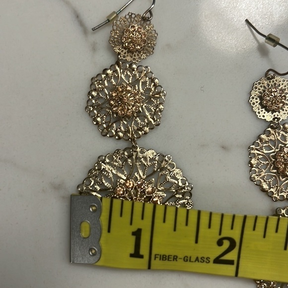 3 tier Flower Earrings - Picture 4 of 4